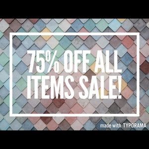 75% off sale!